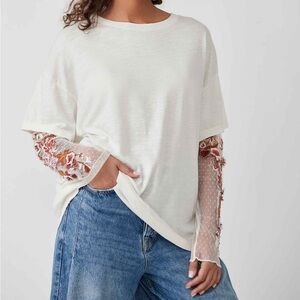 Free People Gardner Tee in White